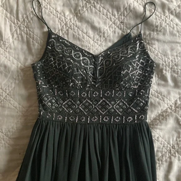 BHLDN Anthropologie Bristol Dress, Forest Green - New, Never Worn - Picture 3 of 6